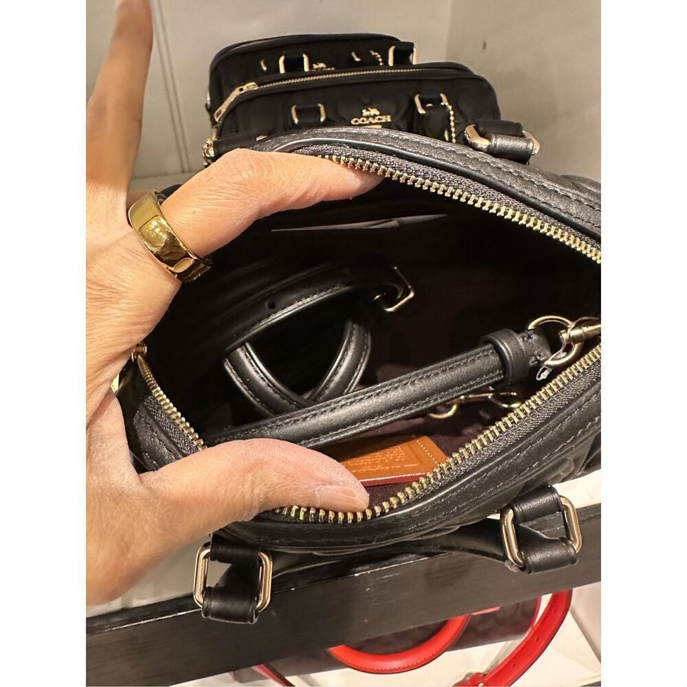 NWT ❤️ Coach Mini Rowan Crossbody Bag In Blocked Signature Leather CY743 - Picture 6 of 10